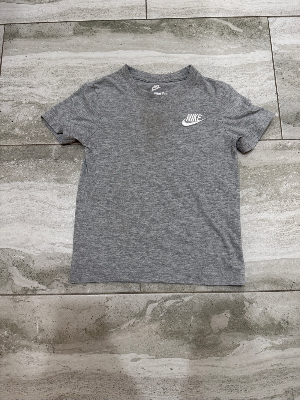 Nike Kids Gray Short Sleeve Logo Tee